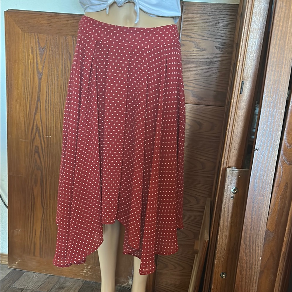 Early 2000’s Free People Red Polka Dot Skirt